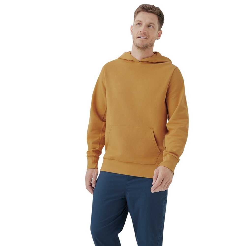 Pact Mens Organic Cotton Hoodie Sweatshirt Size M NWOT Terry Pullover‎ Mustard